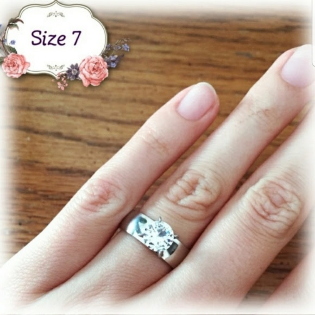 12 Ct 8zircon Stainless Steel Ring